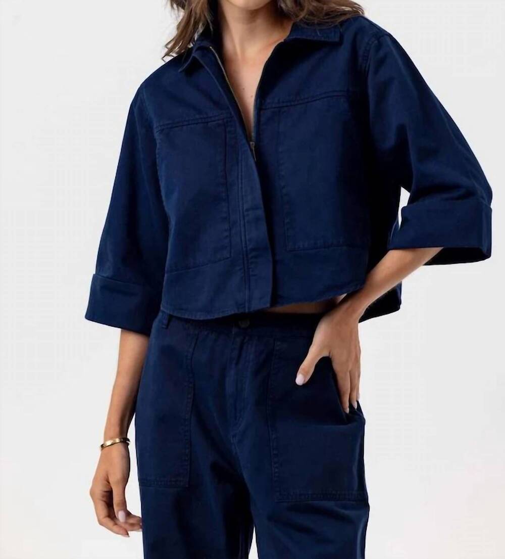 NEW SUNDAYS annora boxy-style jacket in navy